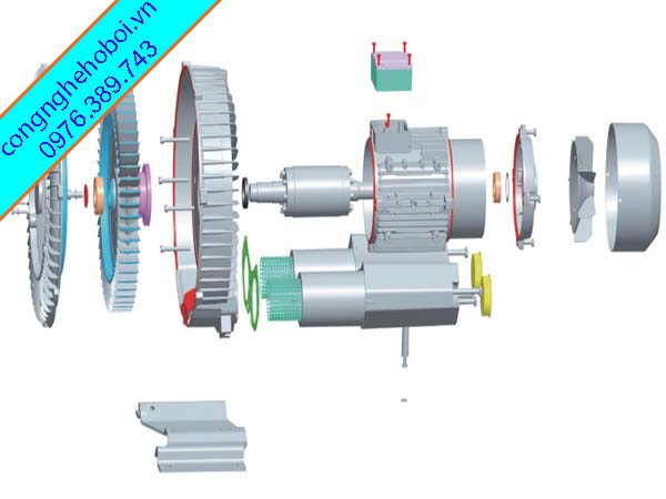 Cấu Tạo Máy Thổi Khí Con Sò Seris GF
