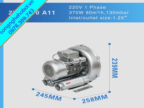 Máy Thổi Khí Con Sò 1 Pha 220V