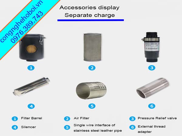 Phụ Kiện Cho Máy Thổi Khí Con Sò