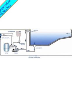 Sơ đồ công nghệ bể bơi gia đình nước mặn