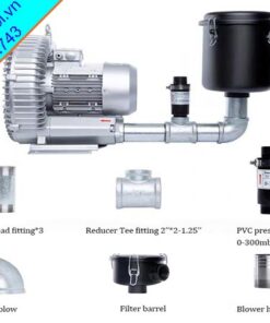 Máy Thổi Khí Lắp Van Xả Ap Và Bộ Lọc Khí